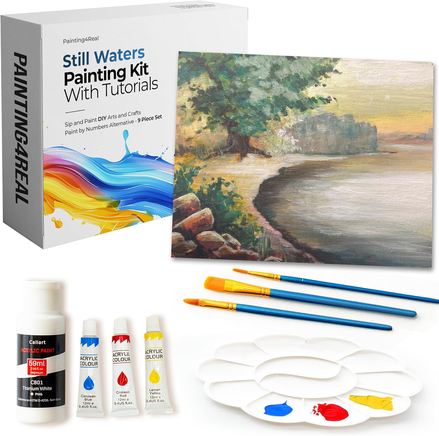 Still Waters Painting Kit | Landscape Lake Acrylic Art Set