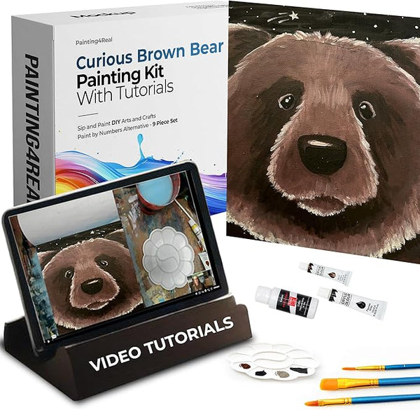 Curious Brown Bear Painting Kit