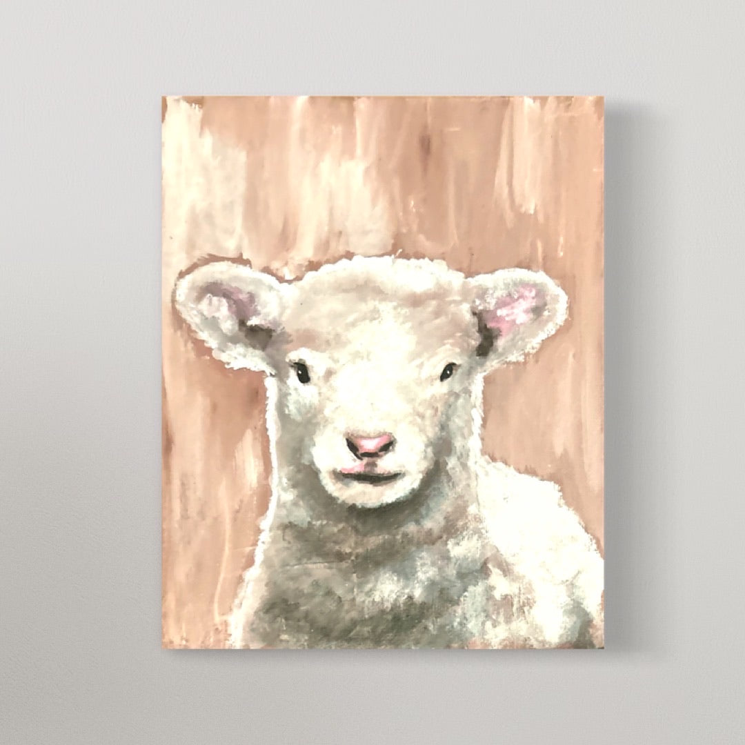 Sweet Baby Sheep Acrylic Painting Kit: Explore Your Creative